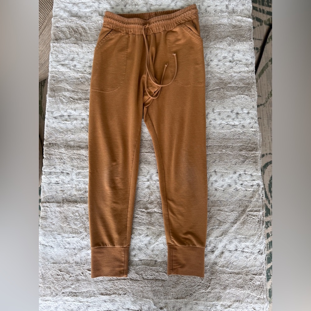 Free People Brown Track Pants Relaxed Fit Joggers